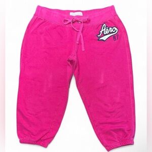 Y2K Aeropostale pink logo joggers.